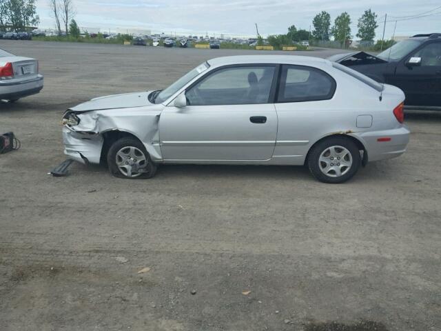 KMHCG35G33U259512 - 2003 HYUNDAI ACCENT BAS SILVER photo 9