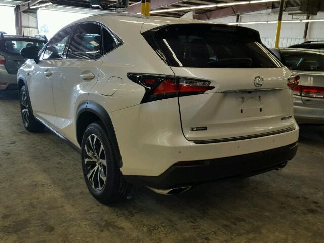 JTJBARBZ7F2012095 - 2015 LEXUS NX 200T WHITE photo 3