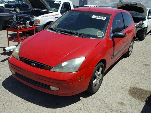 3FAFP31343R123181 - 2003 FORD FOCUS ZX3 RED photo 2