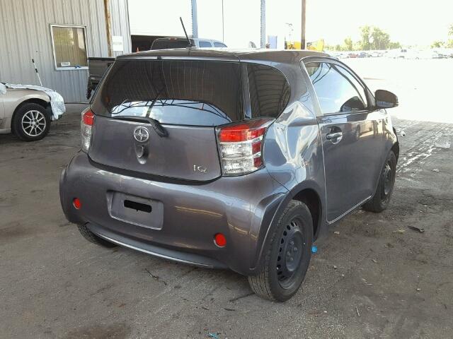 JTNJJXB00CJ014269 - 2012 TOYOTA SCION IQ CHARCOAL photo 4