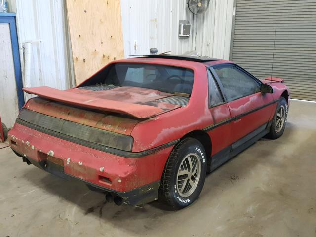 1G2PF3797GP219868 - 1986 PONTIAC FIERO SE RED photo 4