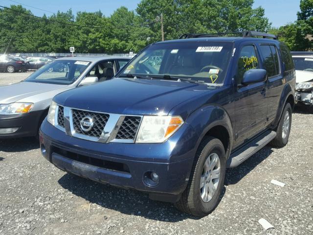 5N1AR18W76C623692 - 2006 NISSAN PATHFINDER ლურჯი ფოტო 2