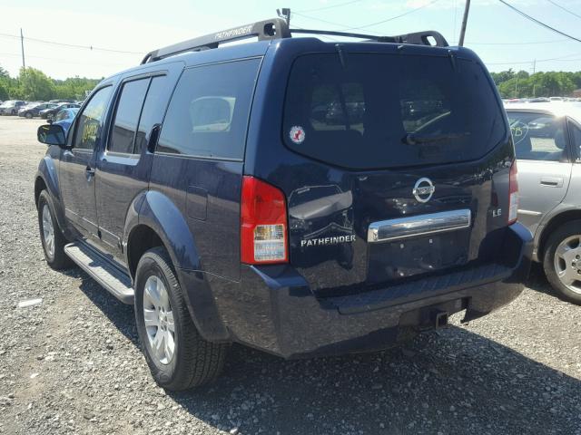 5N1AR18W76C623692 - 2006 NISSAN PATHFINDER ლურჯი ფოტო 3