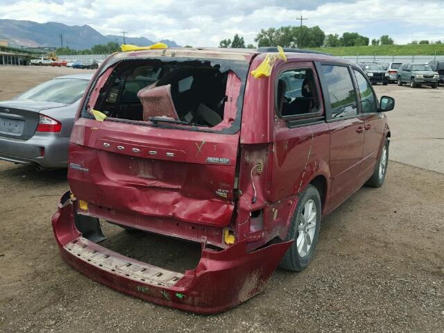 2C4RDGCG2ER214532 - 2014 DODGE GRAND CARA RED photo 4