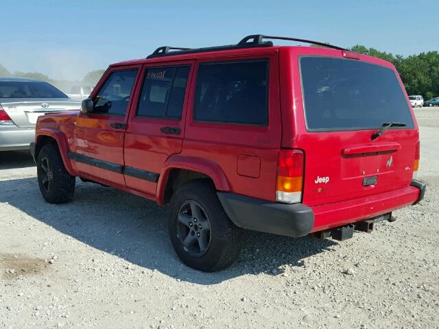 1J4FF68SXXL542906 - 1999 JEEP CHEROKEE S RED photo 3