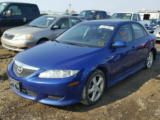 1YVHP80D145N02700 - 2004 MAZDA 6 S BLUE photo 2