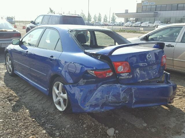 1YVHP80D145N02700 - 2004 MAZDA 6 S BLUE photo 3