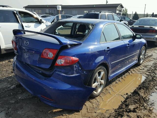 1YVHP80D145N02700 - 2004 MAZDA 6 S BLUE photo 4