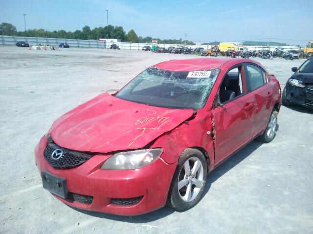 JM1BK12F751313557 - 2005 MAZDA 3 I RED photo 2