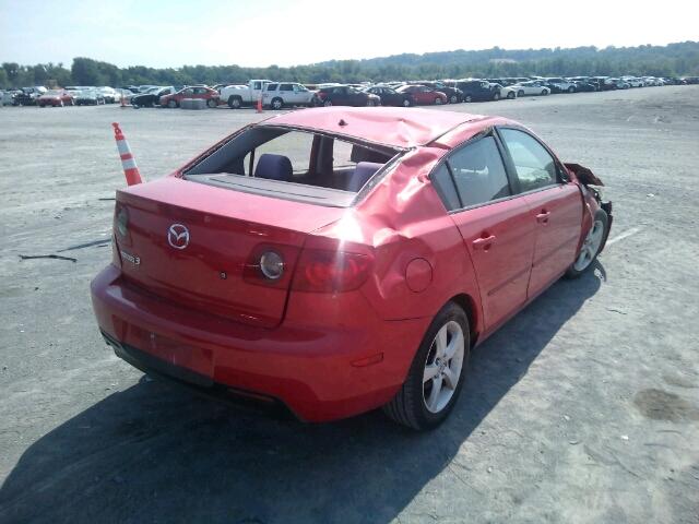 JM1BK12F751313557 - 2005 MAZDA 3 I RED photo 4