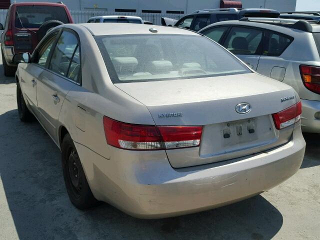 5NPET46C38H320854 - 2008 HYUNDAI SONATA GLS SILVER photo 3