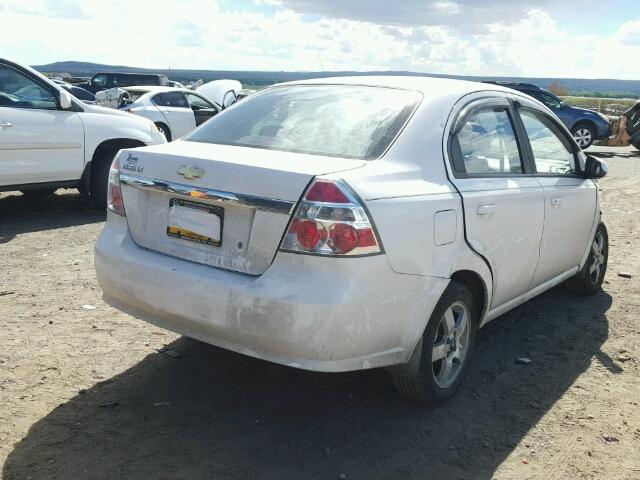 KL1TG56667B176364 - 2007 CHEVROLET AVEO LT WHITE photo 4