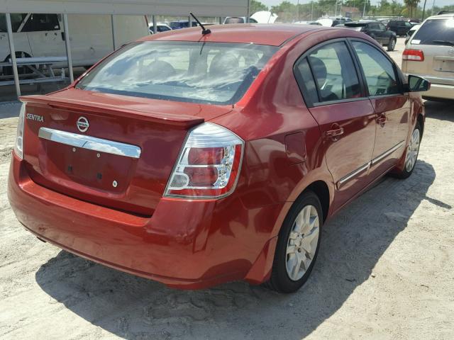 3N1AB6AP3CL778669 - 2012 NISSAN SENTRA 2.0 RED photo 4