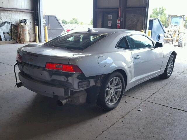 2G1FB1E39F9272325 - 2015 CHEVROLET CAMARO LS SILVER photo 4