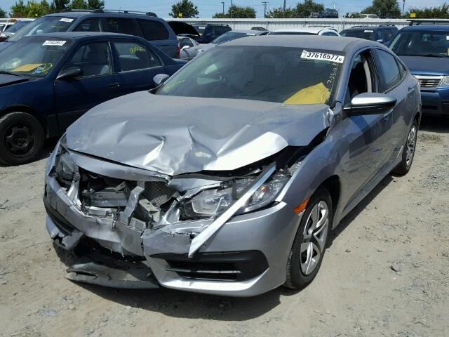 19XFC2F54HE212502 - 2017 HONDA CIVIC LX SILVER photo 2