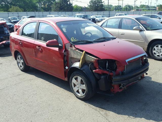 KL1TD56E19B302374 - 2009 CHEVROLET AVEO LS RED photo 1