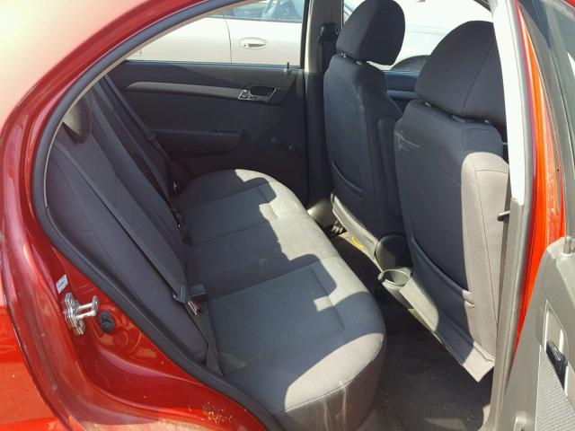 KL1TD56E19B302374 - 2009 CHEVROLET AVEO LS RED photo 6