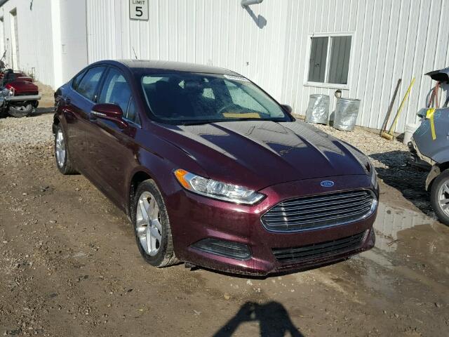 3FA6P0HR0DR312498 - 2013 FORD FUSION SE BURGUNDY photo 1