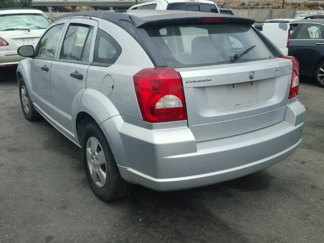 1B3HB28B97D511256 - 2007 DODGE CALIBER SILVER photo 3