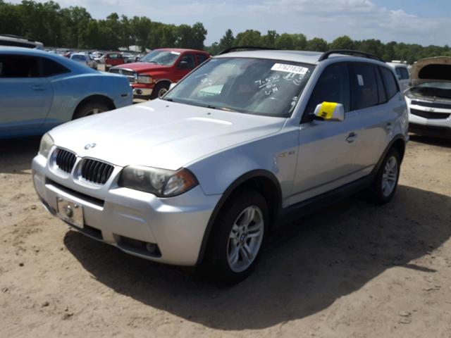 WBXPA93416WG74474 - 2006 BMW X3 3.0I SILVER photo 2