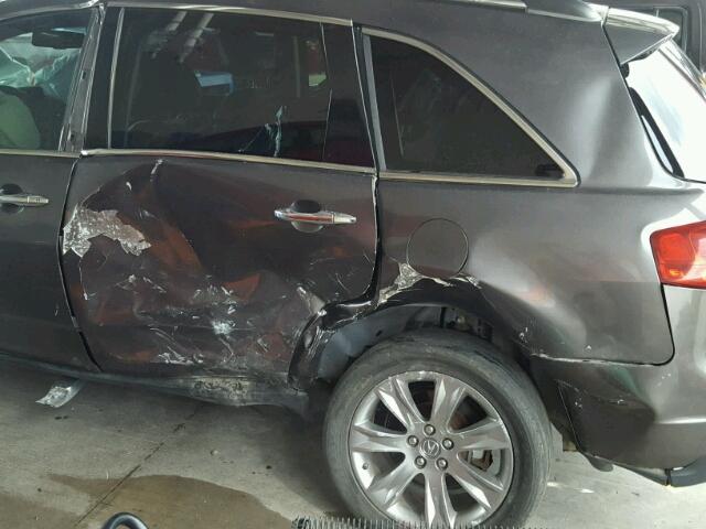2HNYD2H58BH529319 - 2011 ACURA MDX ADVANC ვერცხლისფერი ფოტო 9