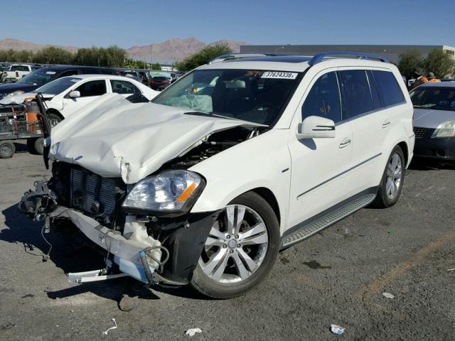 4JGBF2FEXCA774661 - 2012 MERCEDES-BENZ GL 350 BLU WHITE photo 2