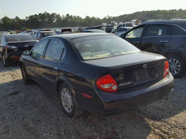 JN1CA31D11T800581 - 2001 NISSAN MAXIMA GXE BLACK photo 3