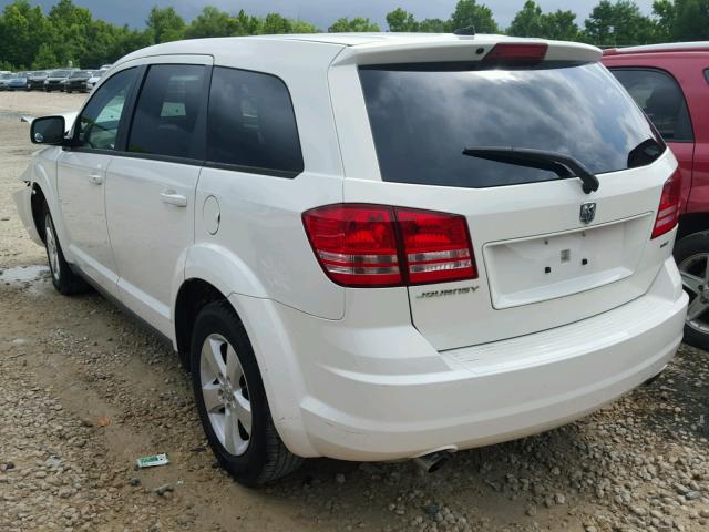 3D4GG57V39T181722 - 2009 DODGE JOURNEY SX WHITE photo 3