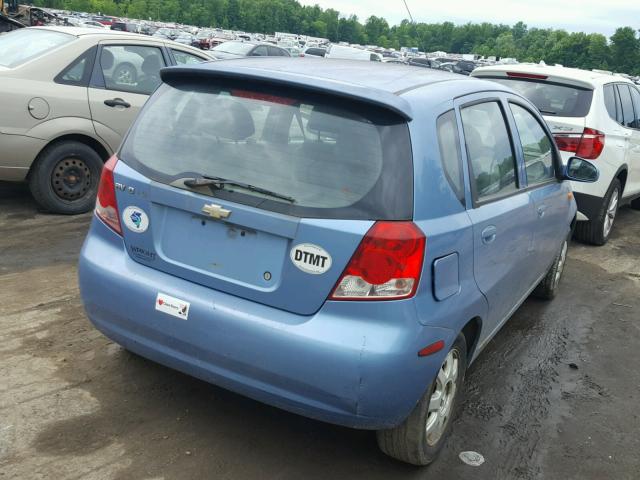 KL1TJ62634B214383 - 2004 CHEVROLET AVEO LS BLUE photo 4