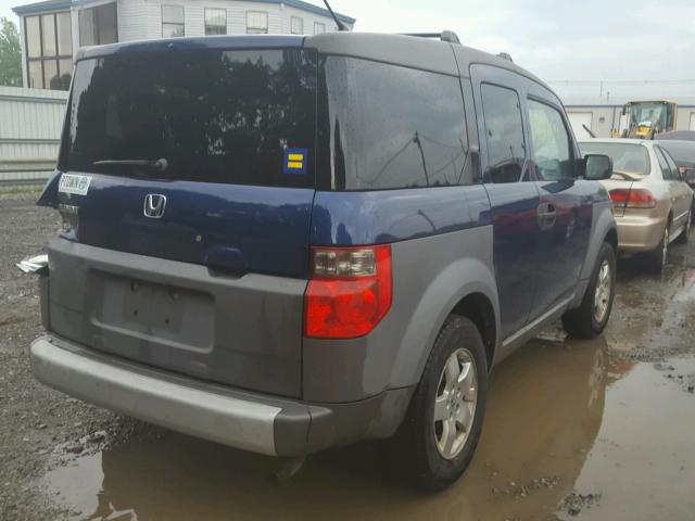 5J6YH28583L007590 - 2003 HONDA ELEMENT EX BLUE photo 4