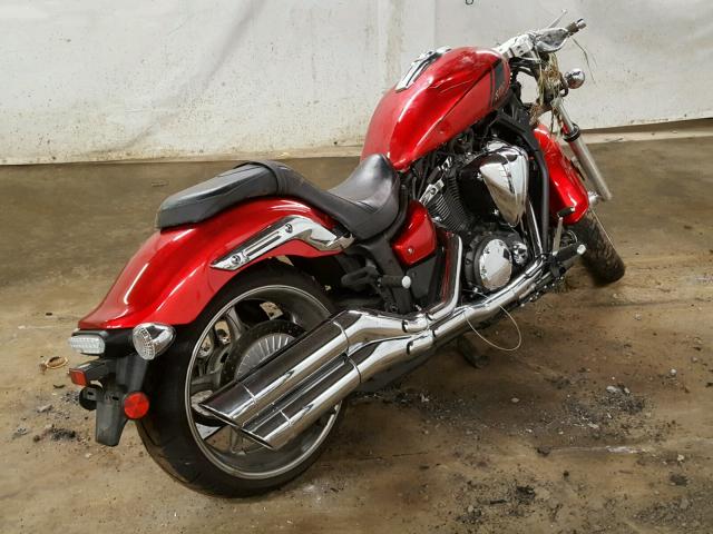 JYAVP33E2DA008302 - 2013 YAMAHA XVS1300 CU RED photo 4