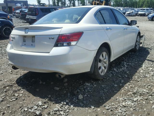 1HGCP36869A009155 - 2009 HONDA ACCORD EXL WHITE photo 4