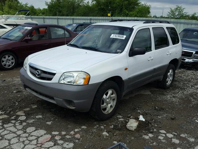 4F2YZ02B63KM14545 - 2003 MAZDA TRIBUTE DX WHITE photo 2