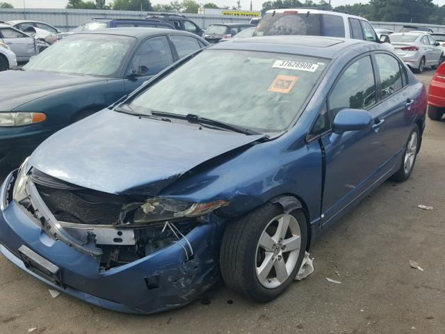 2HGFA16968H524118 - 2008 HONDA CIVIC EXL BLUE photo 2