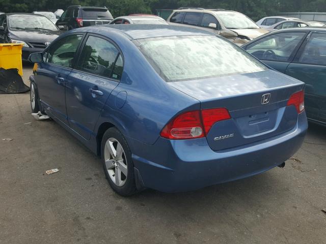 2HGFA16968H524118 - 2008 HONDA CIVIC EXL BLUE photo 3