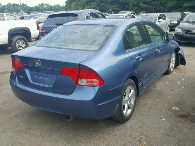 2HGFA16968H524118 - 2008 HONDA CIVIC EXL BLUE photo 4