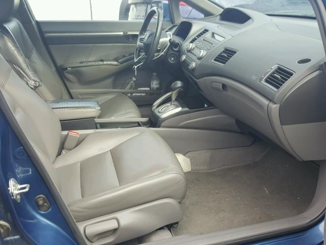 2HGFA16968H524118 - 2008 HONDA CIVIC EXL BLUE photo 5