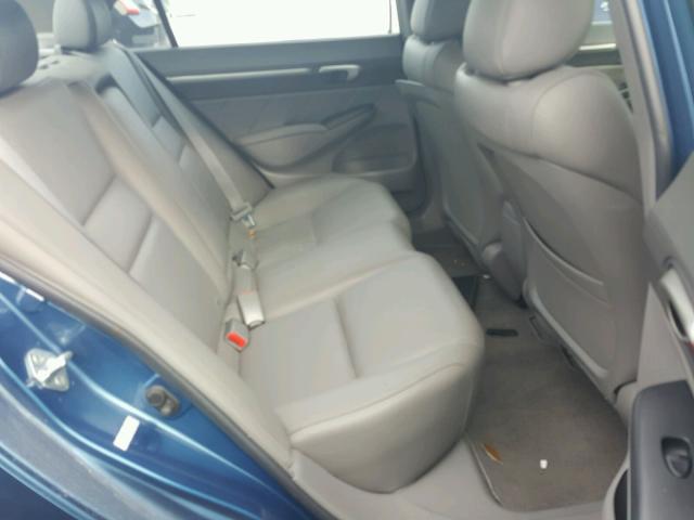 2HGFA16968H524118 - 2008 HONDA CIVIC EXL BLUE photo 6