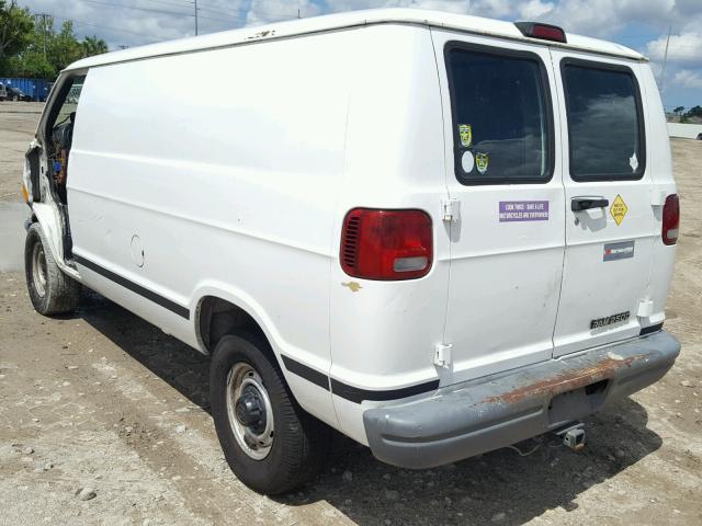 2D7JB21Y63K531095 - 2003 DODGE RAM VAN B2 WHITE photo 3