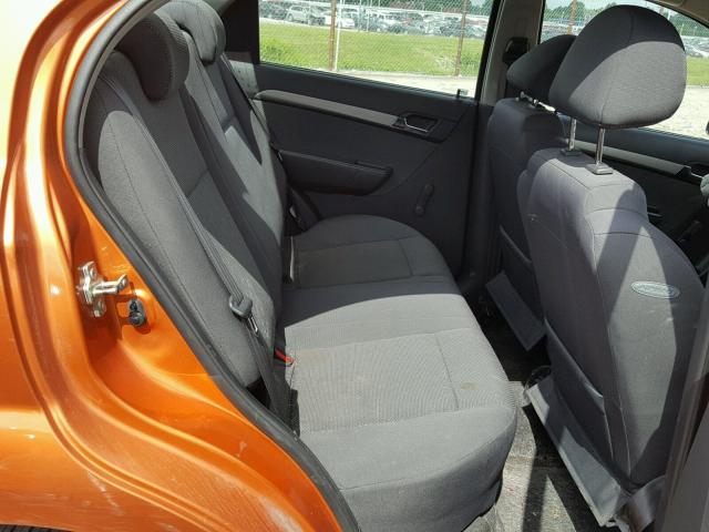 KL1TD56637B141256 - 2007 CHEVROLET AVEO BASE Қызғылт сары фото 6