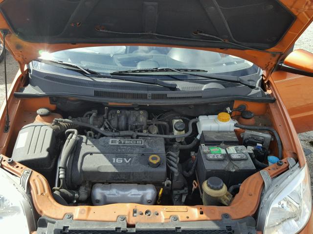 KL1TD56637B141256 - 2007 CHEVROLET AVEO BASE Қызғылт сары фото 7