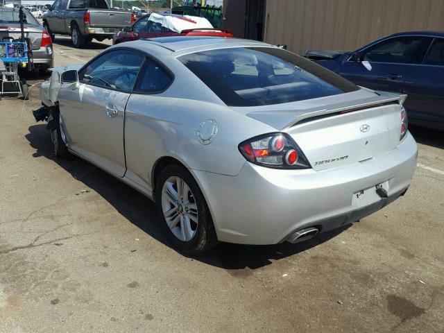 KMHHM66D28U265846 - 2008 HYUNDAI TIBURON GS SILVER photo 3