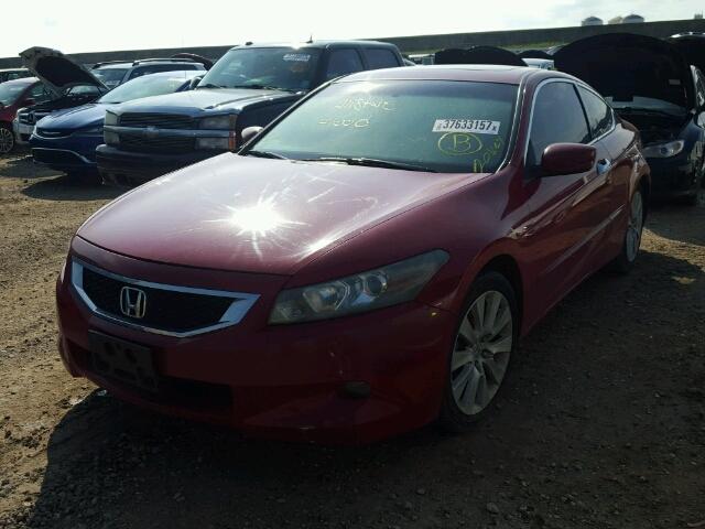 1HGCS22838A013905 - 2008 HONDA ACCORD EXL RED photo 2