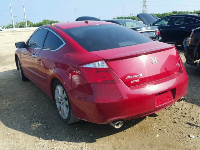 1HGCS22838A013905 - 2008 HONDA ACCORD EXL RED photo 3