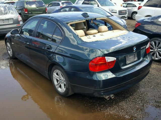 WBAVC93518K039525 - 2008 BMW 328 XI GREEN photo 3