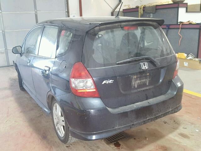 JHMGD38647S017958 - 2007 HONDA FIT S 黑色 照片 3