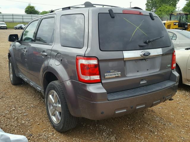 1FMCU9EGXCKA75658 - 2012 FORD ESCAPE LIM GRAY photo 3