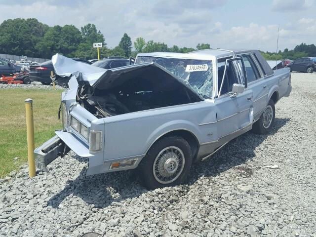 1LNBP96F0GY654914 - 1986 LINCOLN TOWN CAR BLUE photo 2