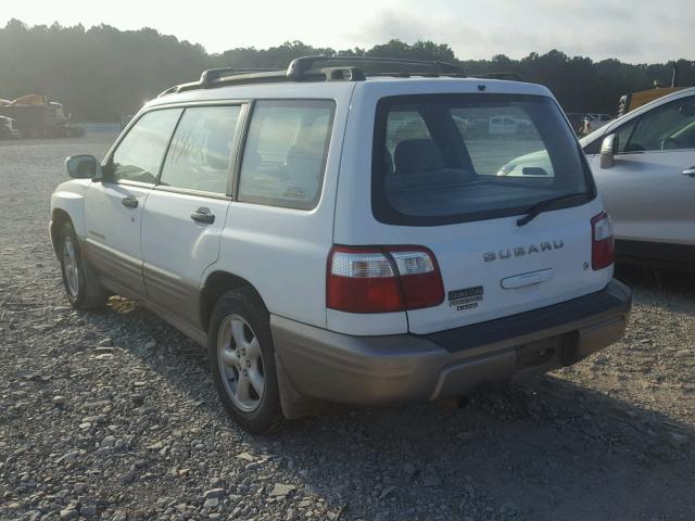 JF1SF65552H726543 - 2002 SUBARU FORESTER S WHITE photo 3