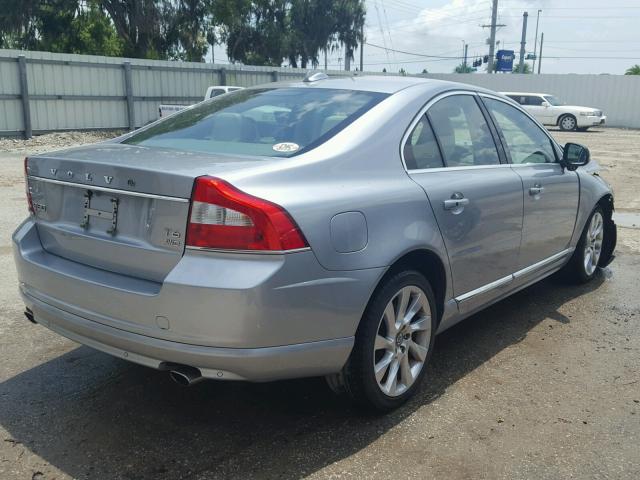 YV1902AH6D1172258 - 2013 VOLVO S80 T6 SILVER photo 4